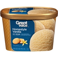 Great Value Ice Cream Homestyle Vanilla Food Product Image
