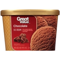 Great Value Ice Cream Chocolate Food Product Image