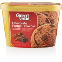 Great Value Ice Cream Chocolate Fudge Brownie Food Product Image