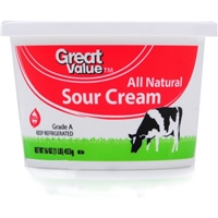 Great Value Sour Cream All Natural Food Product Image