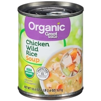 Organic Great Value Chicken & Wild Rice Soup Product Image