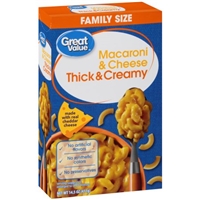 Great Value Thick & Creamy Macaroni & Cheese, 14.5 oz Food Product Image