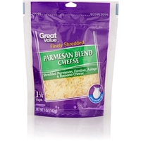 Great Value Cheese Finely Shredded Parmesan Blend