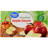Great Value Unsweetened Applesauce, 12 - 3.2 oz pouches Product Image