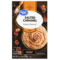 Great Value Instant Oatmeal, Salted Caramel, 8 Count Product Image