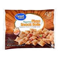Great Value Frozen Pizza Snack Rolls, Pepperoni, 40 Count Food Product Image