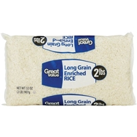 Great Value Rice Long Grain Enriched Packaging Image