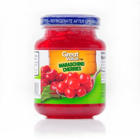 Great Value Cherries Maraschino Food Product Image