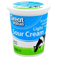Great Value Sour Cream Light Food Product Image