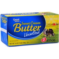 Great Value Butter Unsalted Sweet Cream Food Product Image