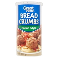 Great Value Bread Crumbs Italian Style Food Product Image