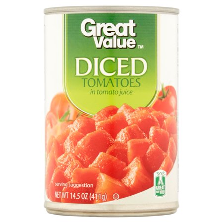 Great Value Tomatoes Diced Food Product Image