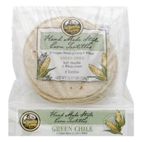 La Tortilla Factory Hand Made Style Green Chile Corn Tortillas Food Product Image