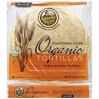 La Tortilla Tortillas Organic, Traditional Flour, Burrito Size Food Product Image