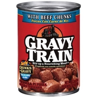 Gravy Train Dog Food With Beef Chunks Food Product Image