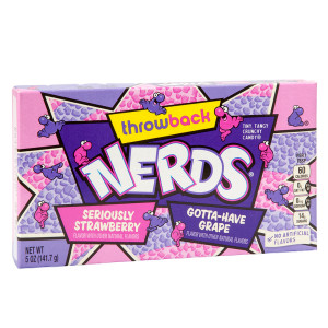 Wonka Nerds Strawberry and Grape Tiny, Tangy Crunchy Candy Allergy and ...