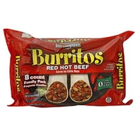 Las Campanas Red Hot Beef Burritos Food Product Image
