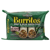 Las Campanas Beef & Bean Green Chili Burritos Food Product Image