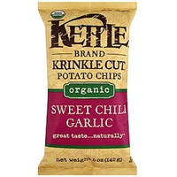Kettle Potato Chips Krinkle Cut, Sweet Chili Garlic Food Product Image