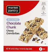 Market Pantry Granola Bars Chewy, Chocolate Chunk Food Product Image