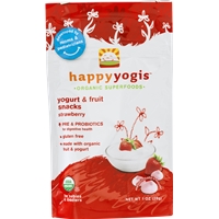 Happy Yogis Organic Yogurt & Fruit Snacks Strawberry Food Product Image
