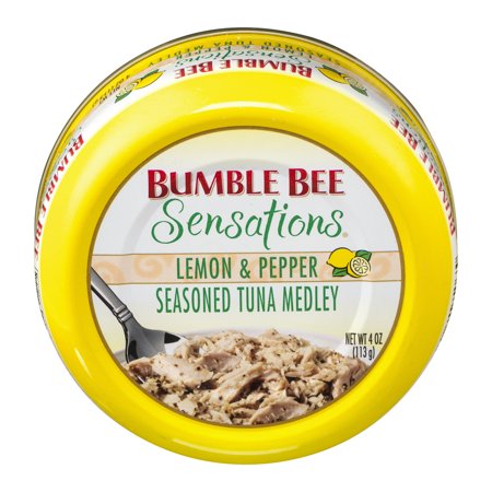 Bumble Bee Sensations Lemon & Pepper Seasoned Tuna Medley Food Product Image