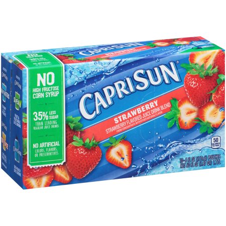 Capri Sun Fruit Flavored Juice Drink Pouches Strawberry - 10 CT Product Image
