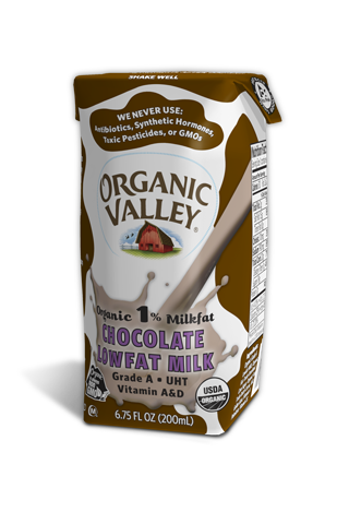 Organic Valley 1% Chocolate Lowfat Milk 12 Pack Product Image