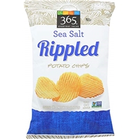 365 Everyday Value 365 Everyday Value, Rippled, Potato Chips, Sea Salt Product Image