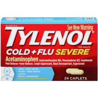 Tylenol Cold & Flu Severe Caplets - 24 Ct Packaging Image