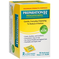 Preparation H Medicated Wipes with Aloe - 96 CT Food Product Image