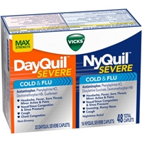 Vicks DayQuil Severe NyQuil Severe Cold & Flu Caplets - 48 CT Allergy ...