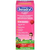 Children's Benadryl Allergy Liquid 4-6 Hours/Dose Cherry Product Image