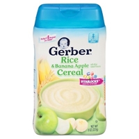 Gerber Rice and Banana Apple Cereal - 8oz Allergy and Ingredient