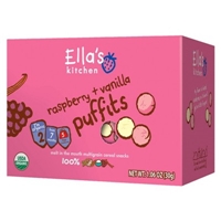 Ella's Kitchen Organic Puffits Cereal Snack Stage 2 Raspberry and Vanilla 5 ct 1.06 oz Food Product Image