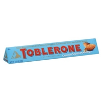 Toblerone Swiss Milk Chocolate Crunchy Salted Almond Candy Bar 3.52 oz Food Product Image