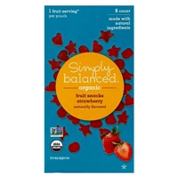 Organic Strawberry Fruit Snacks 4.8oz - Simply Balanced Food Product Image