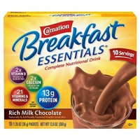 Carnation Breakfast Essentials Powder Drink Mix Rich Milk Chocolate 1.26 oz 10 count
