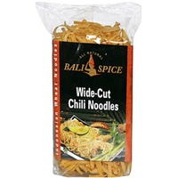 Bali Spice Indonesian Wheat Noodles Wide-Cut, Chili