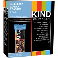 KIND Fruit & Nut Bars, Blueberry Vanilla & Cashew, 1.4 Ounces, 4 Count Product Image