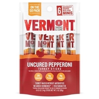 Vermont Smoke & Cure Uncured Pepporoni Turkey Sticks Multipack .5oz-6pk Food Product Image