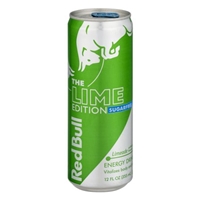 Red Bull The Lime Edition Energy Drink Sugarfree Limeade, 12.0 FL OZ Food Product Image