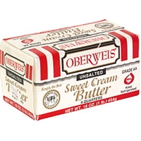 Oberweis Sweet Cream Butter Unsalted, 4 Quarters Food Product Image