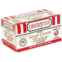 Oberweis Sweet Cream Butter Salted, 4 Quarters Food Product Image