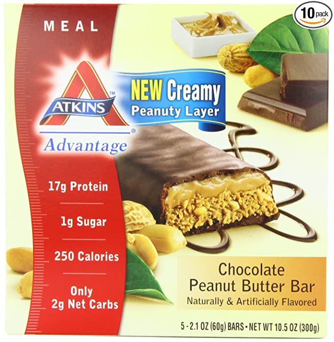 Atkins Chocolate Peanut Butter Bar - 5 CT Product Image
