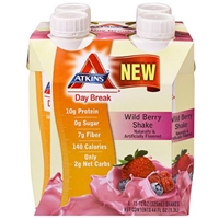 Atkins Day Break Wild Berry Shake - 4 Ct Food Product Image