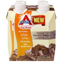 Atkins Day Break Creamy Chocolate Shake - 4 Ct Product Image