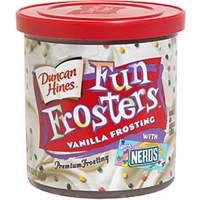 Duncan Hines Premium Frosting Vanilla Frosting With Wonka Rainbow Nerds Candy Product Image