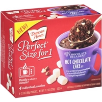 Duncan Hines Perfect Size for 1 Chocolate Decadent Hot Chocolate Cake Mix 4-2.8 oz. Pouches Product Image
