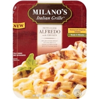 Milano's Italian Grille: Fettuccine Alfredo W/Chicken Microwaveable Food EntrE, 18 oz Food Product Image